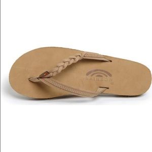 “Flirty” braised rainbow flip flops